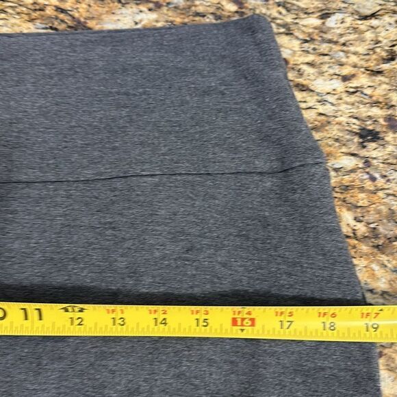 EILEEN FISHER Cozy Viscose Blend Fold-over Midi Skirt In Ash Size M - Picture 7 of 8